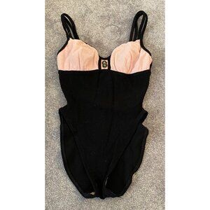 La Blanca Womens Black & Pink One-Piece Swimsuit Size 10 Nylon/Spandex